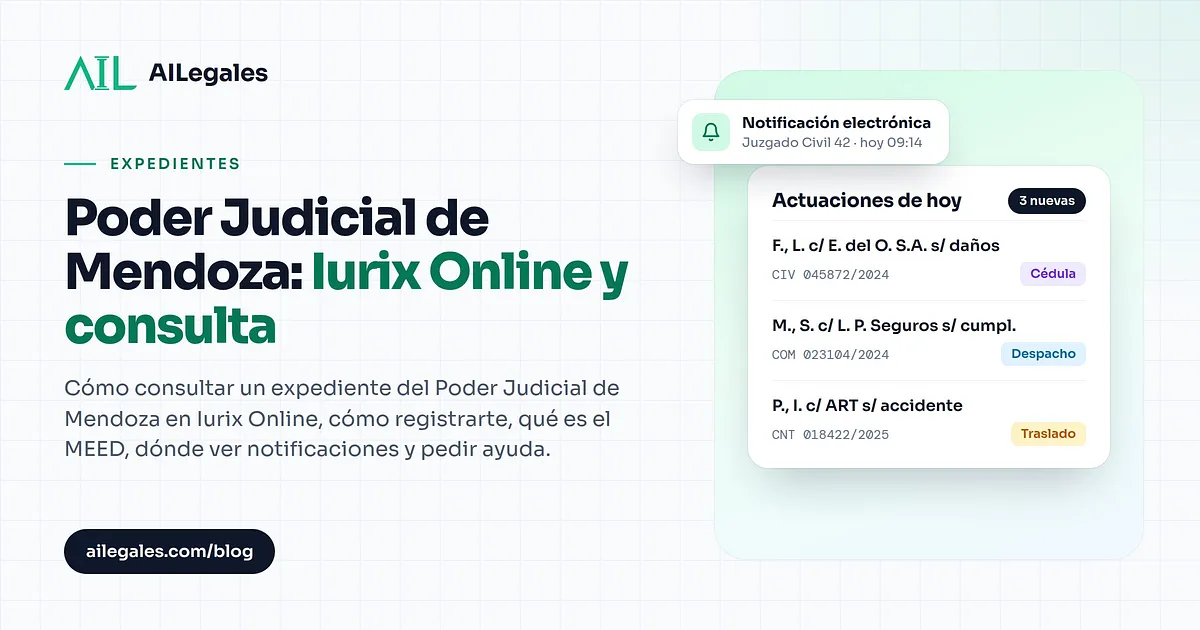 Poder Judicial de Mendoza: Iurix Online y consulta