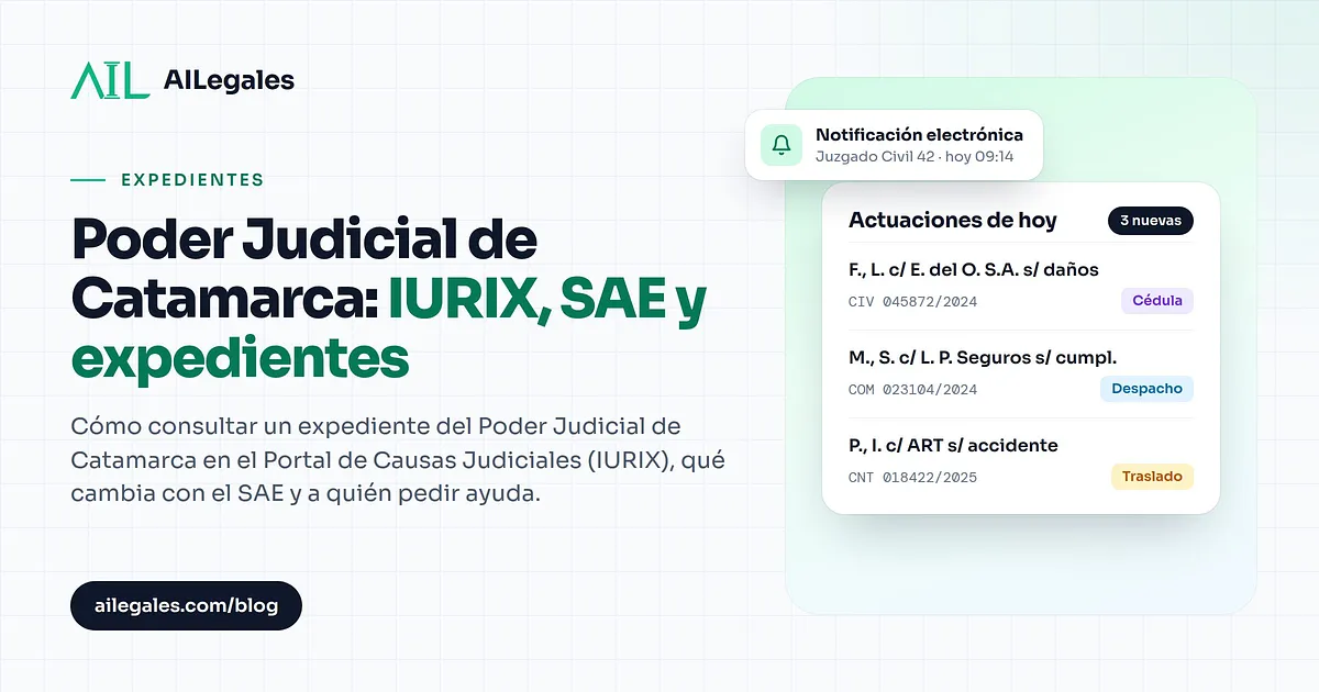 Poder Judicial de Catamarca: IURIX, SAE y expedientes
