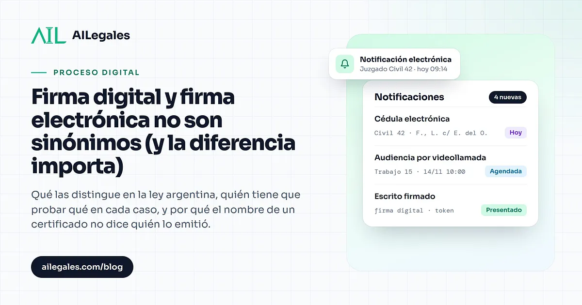 Firma digital y firma electrónica no son sinónimos (y la diferencia importa)