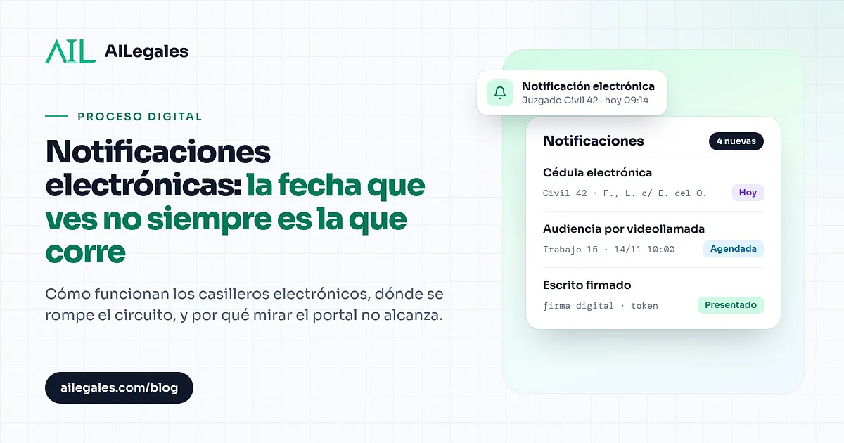 Notificaciones electrónicas: la fecha que ves no siempre es la que corre