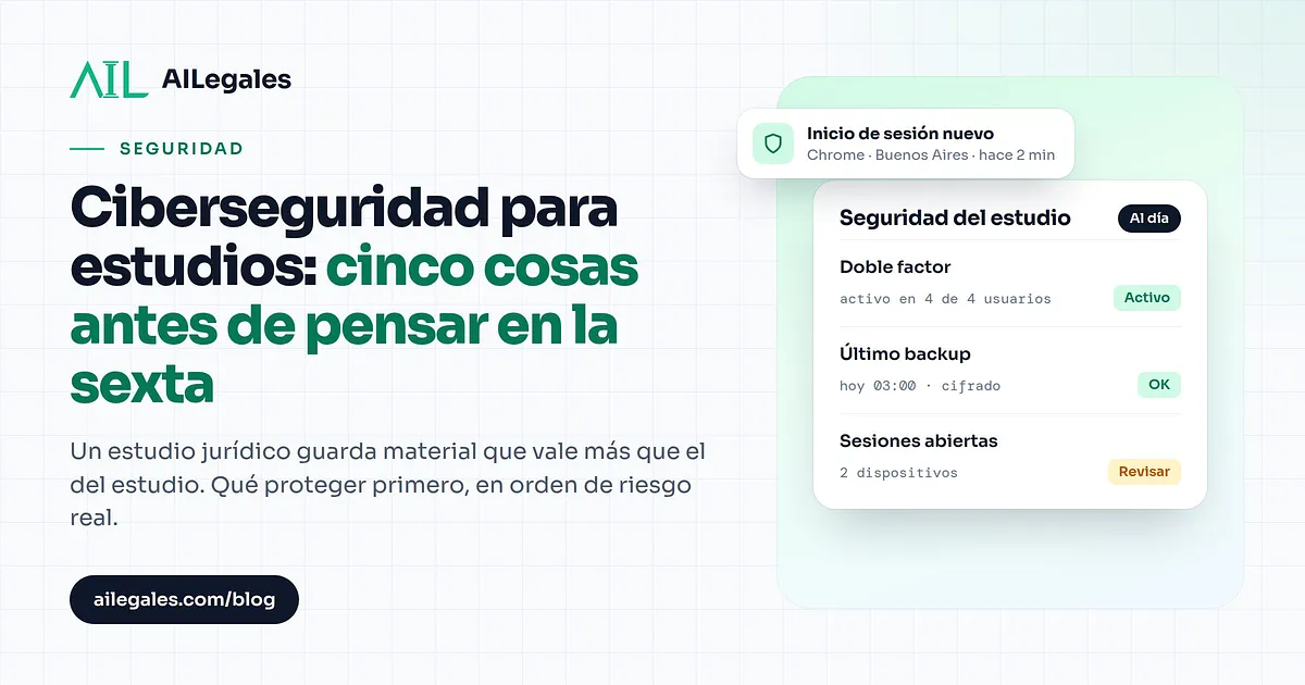 Ciberseguridad para estudios: cinco cosas antes de pensar en la sexta