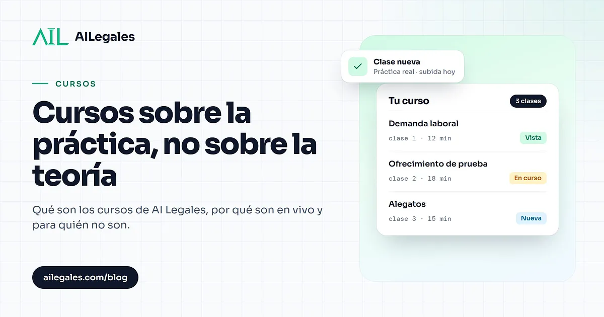 Cursos sobre la práctica, no sobre la teoría